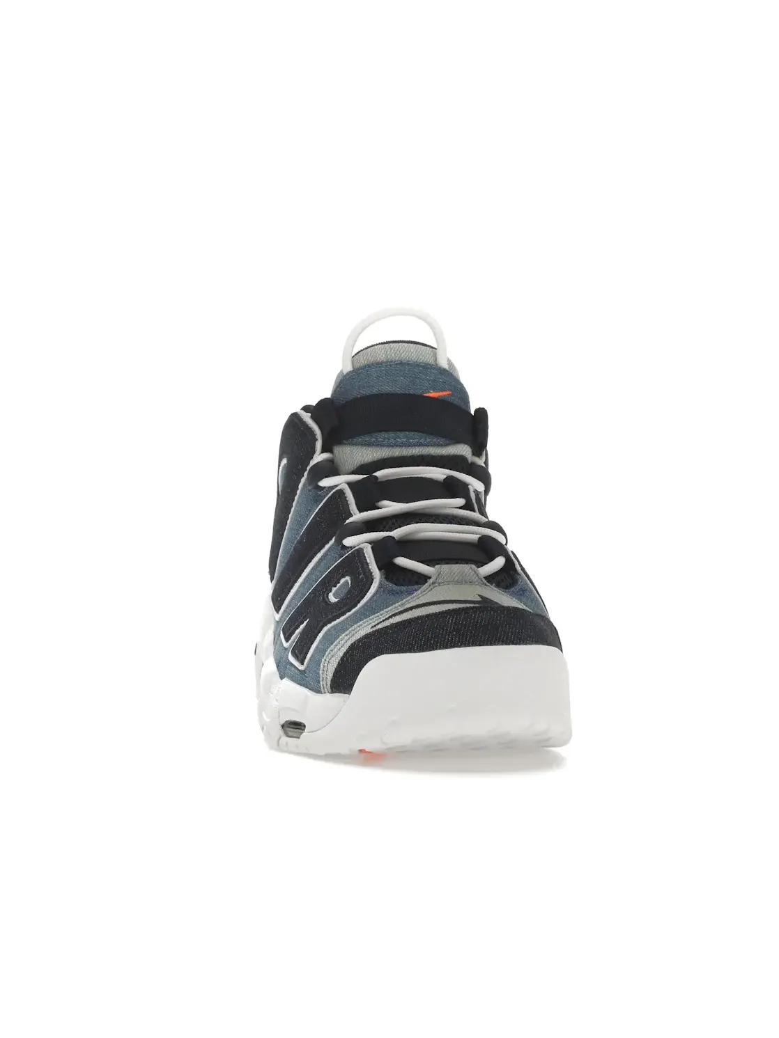 Мужские кроссовки с джинсовым верхом Nike Air More Uptempo 96 Denim Nike — изображение 2 из 4, белый/-оранжевый