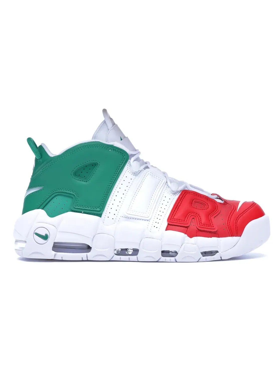Мужские кроссовки Lifestyle с принтом Nike Air More Uptempo 96 Nike — изображение 1 из 4, красный/белый-зеленый
