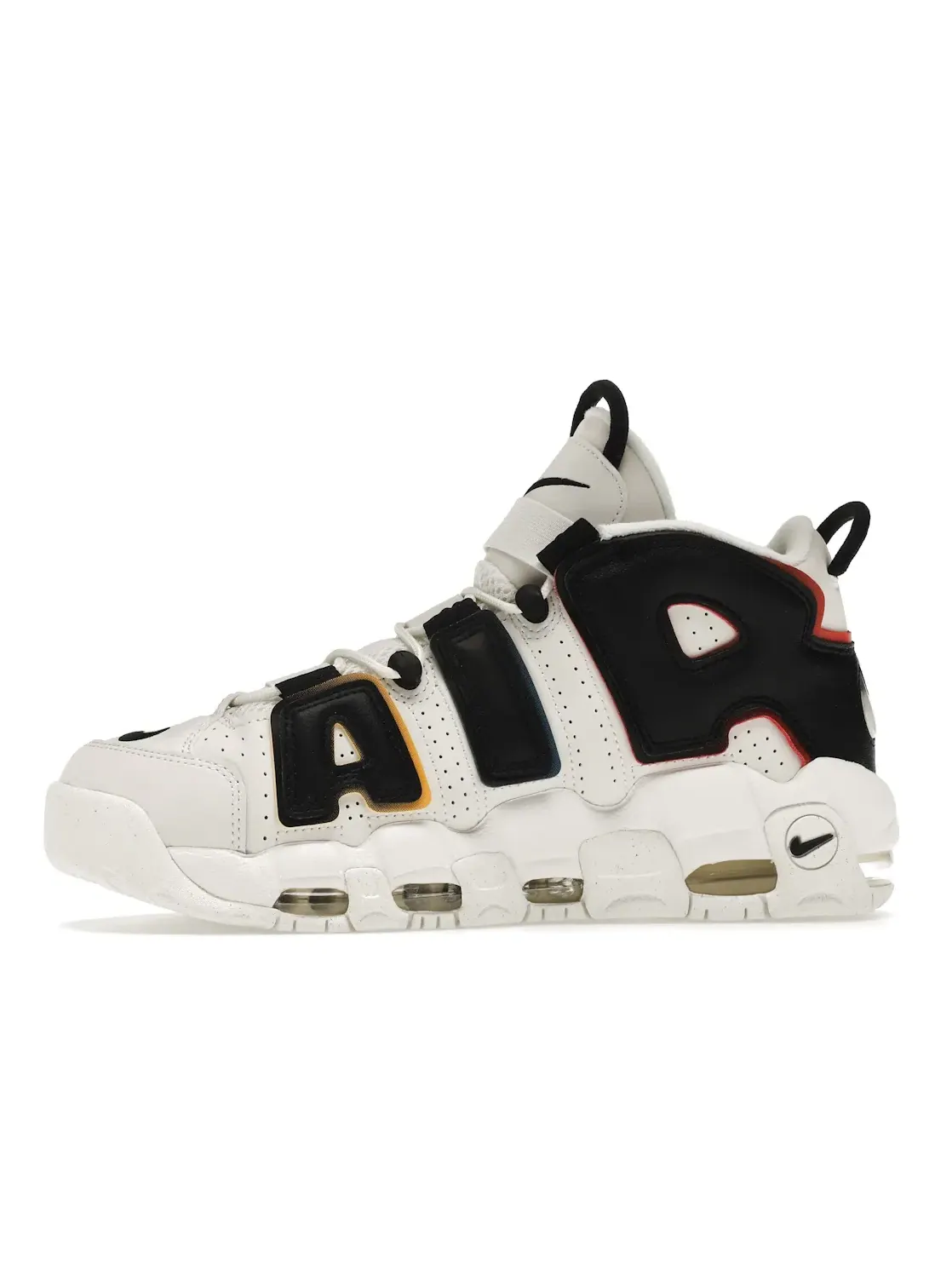Мужские кроссовки с принтом Nike Air More Uptempo 96 Nike — изображение 3 из 4, черный/-оранжевый