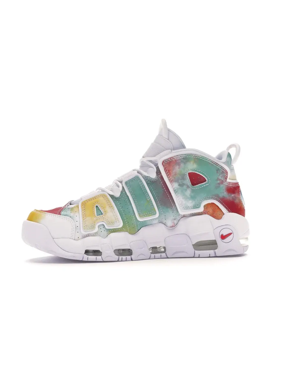 Мужские кроссовки Lifestyle Nike Air More Uptempo 96 — изображение 3 из 4, белый-красный-зеленый