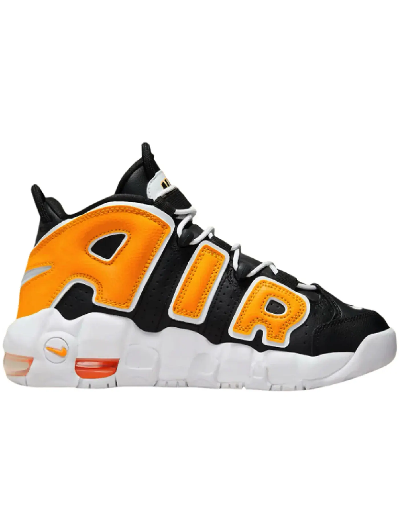 Детские кроссовки с длинным шнурком Nike Air More Uptempo Nike — изображение 1 из 1, черный/золотистый/белый