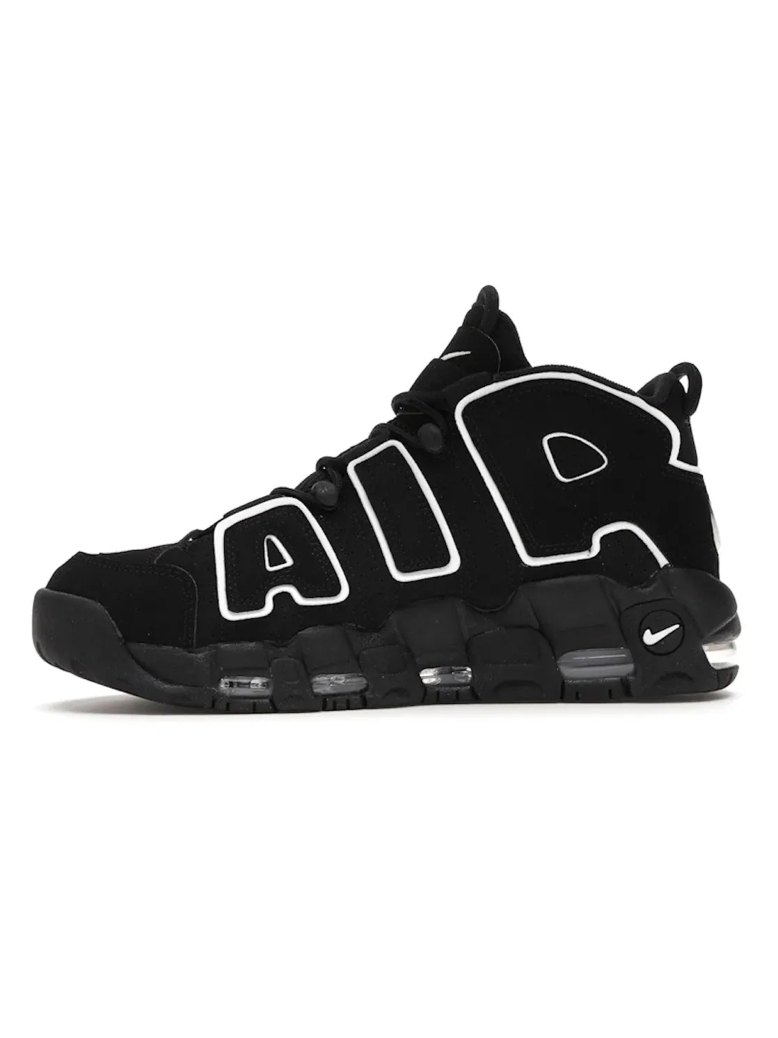 Мужские кроссовки с массивным дизайном Nike Air More Uptempo Nike — изображение 3 из 4, черный/белый