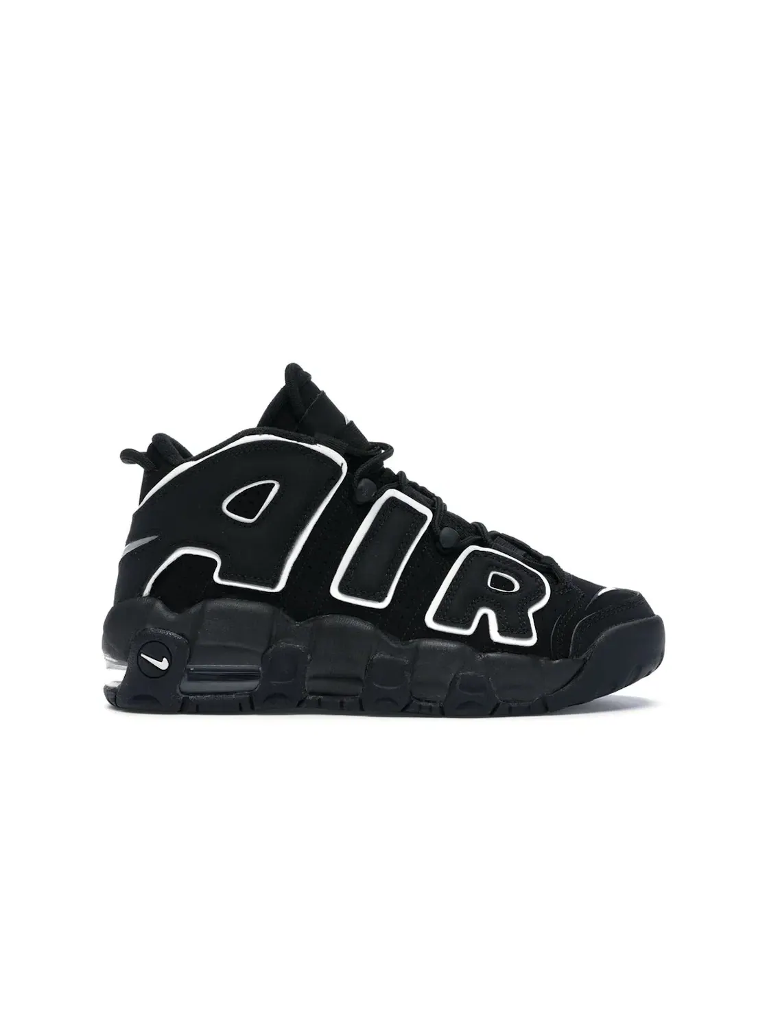 Детские кроссовки Lifestyle с принтом Nike Air More Uptempo Nike — изображение 1 из 4, черный/белый