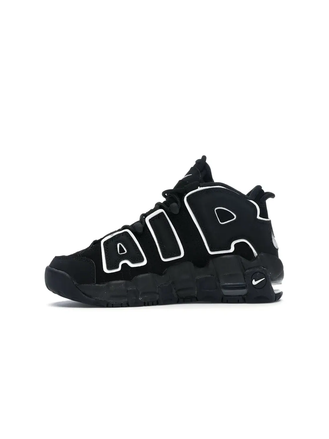 Детские кроссовки Lifestyle с принтом Nike Air More Uptempo Nike — изображение 3 из 4, черный/белый