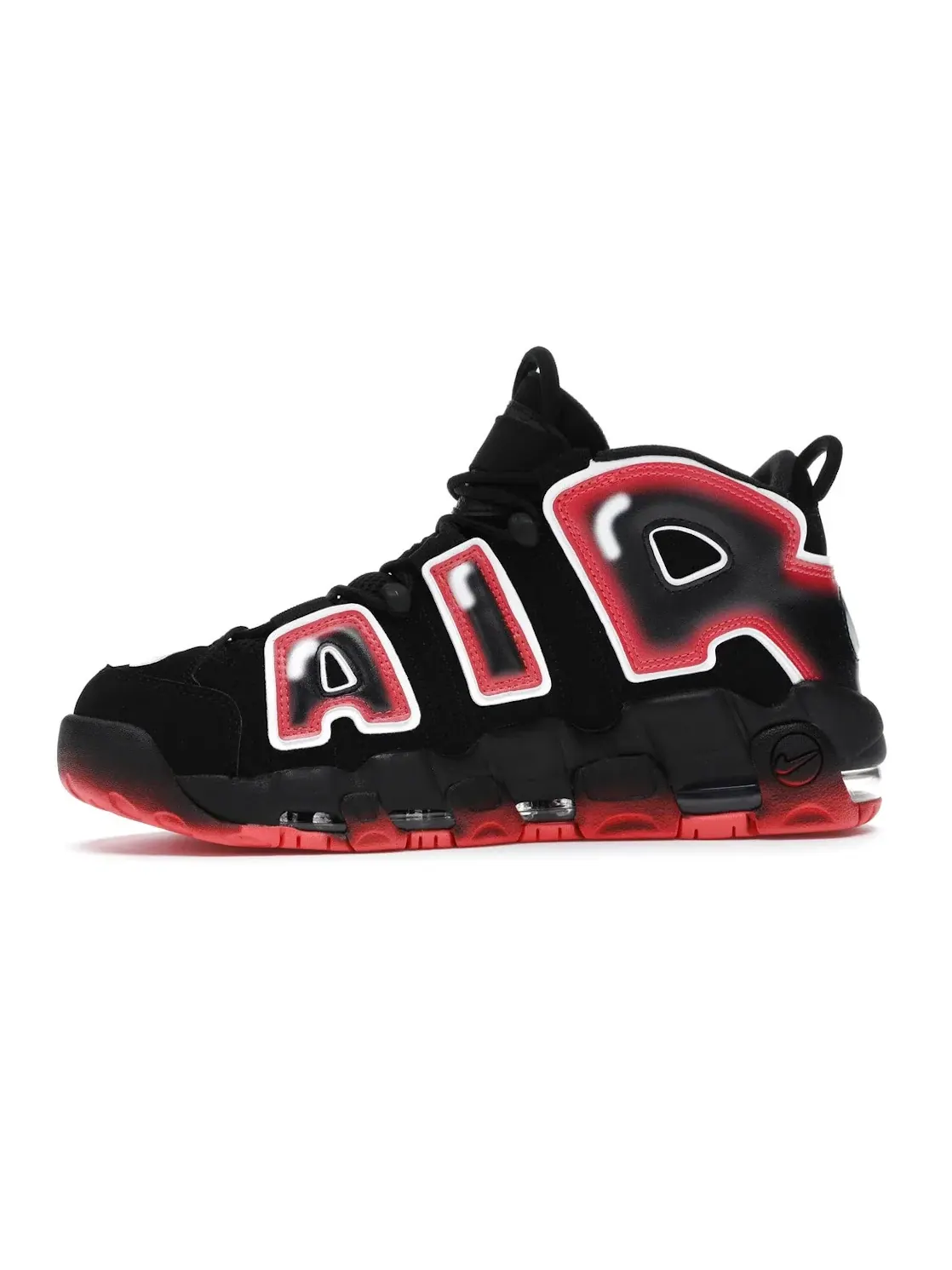 Мужские кроссовки с дизайном Nike Air More Uptempo Nike — изображение 3 из 4, черный/белый