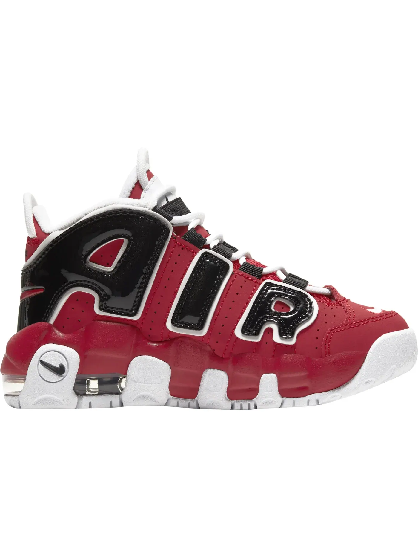 Детские кроссовки с принтом Nike Air More Uptempo Bulls Hoops Pack Nike — изображение 1 из 1, красный/белый-черный