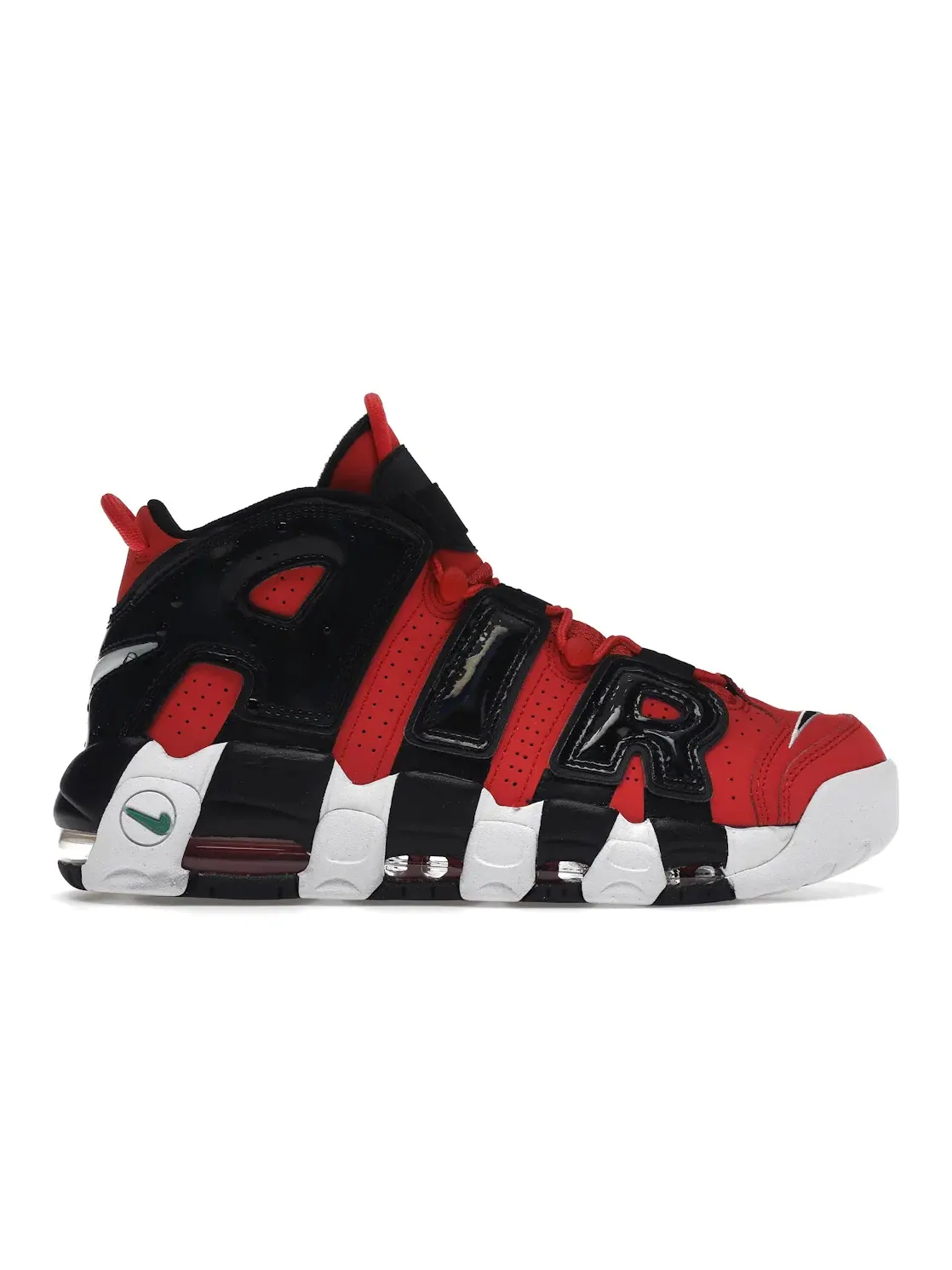 Мужские кроссовки с верхом из нубука Nike Air More Uptempo — изображение 1 из 4, черный/белый/зеленый