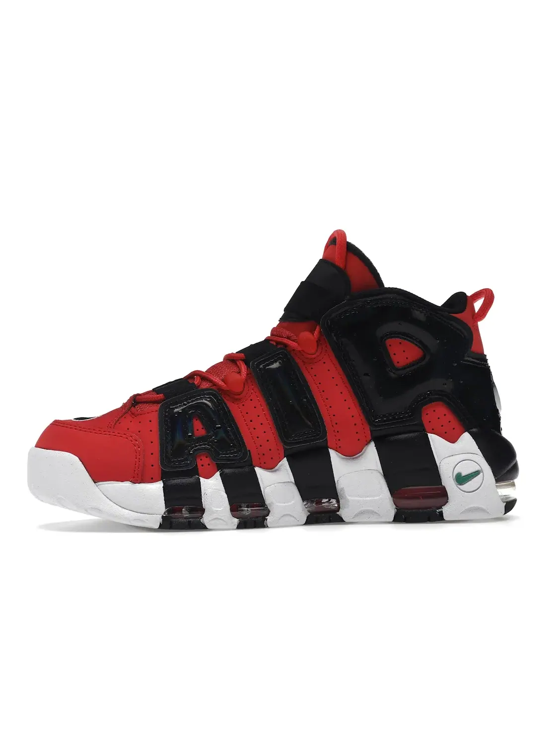 Мужские кроссовки с верхом из нубука Nike Air More Uptempo — изображение 3 из 4, черный/белый/зеленый