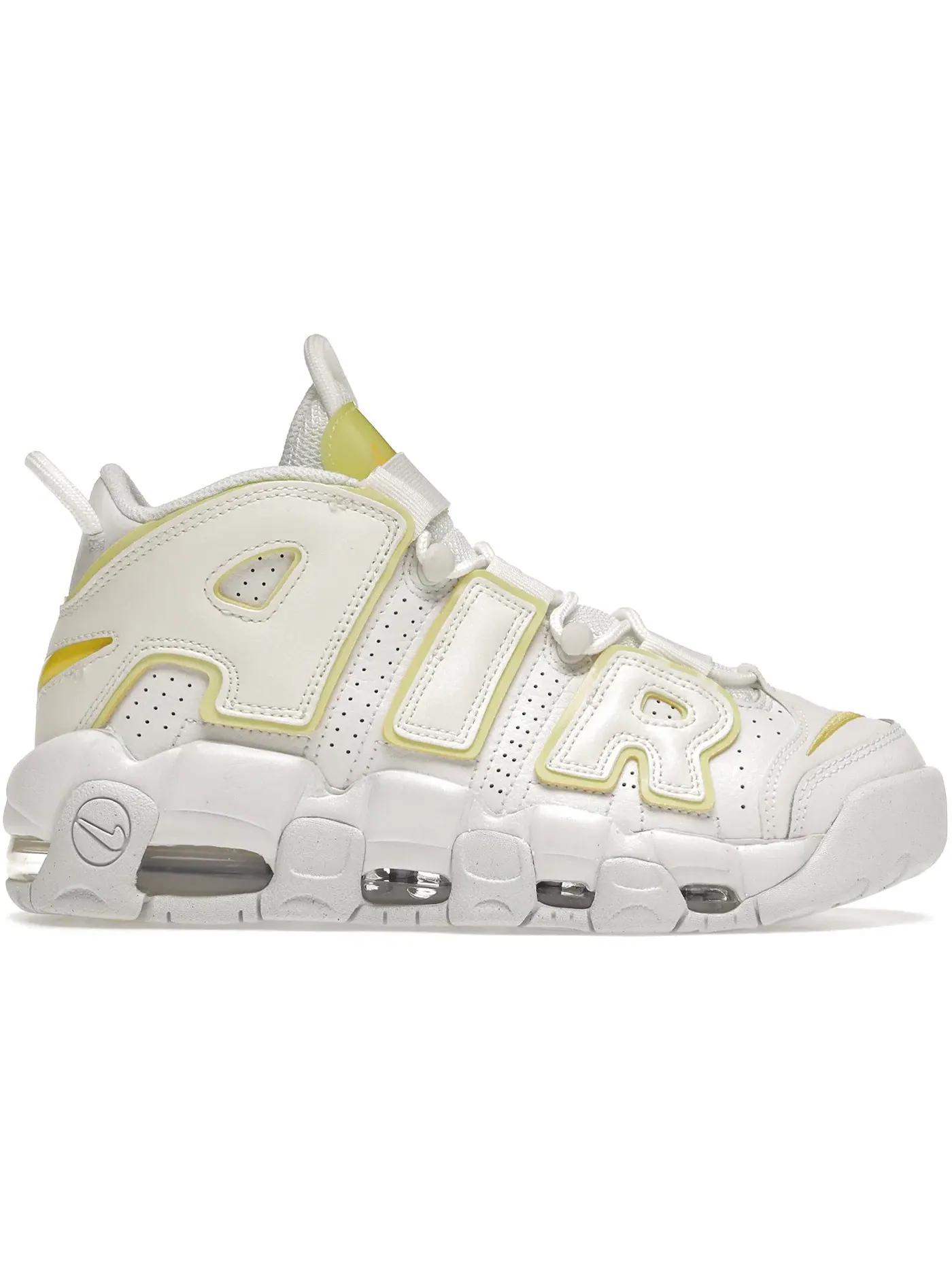 Женские кроссовки Lifestyle Nike Air More Uptempo — изображение 1 из 1, белый/желтый