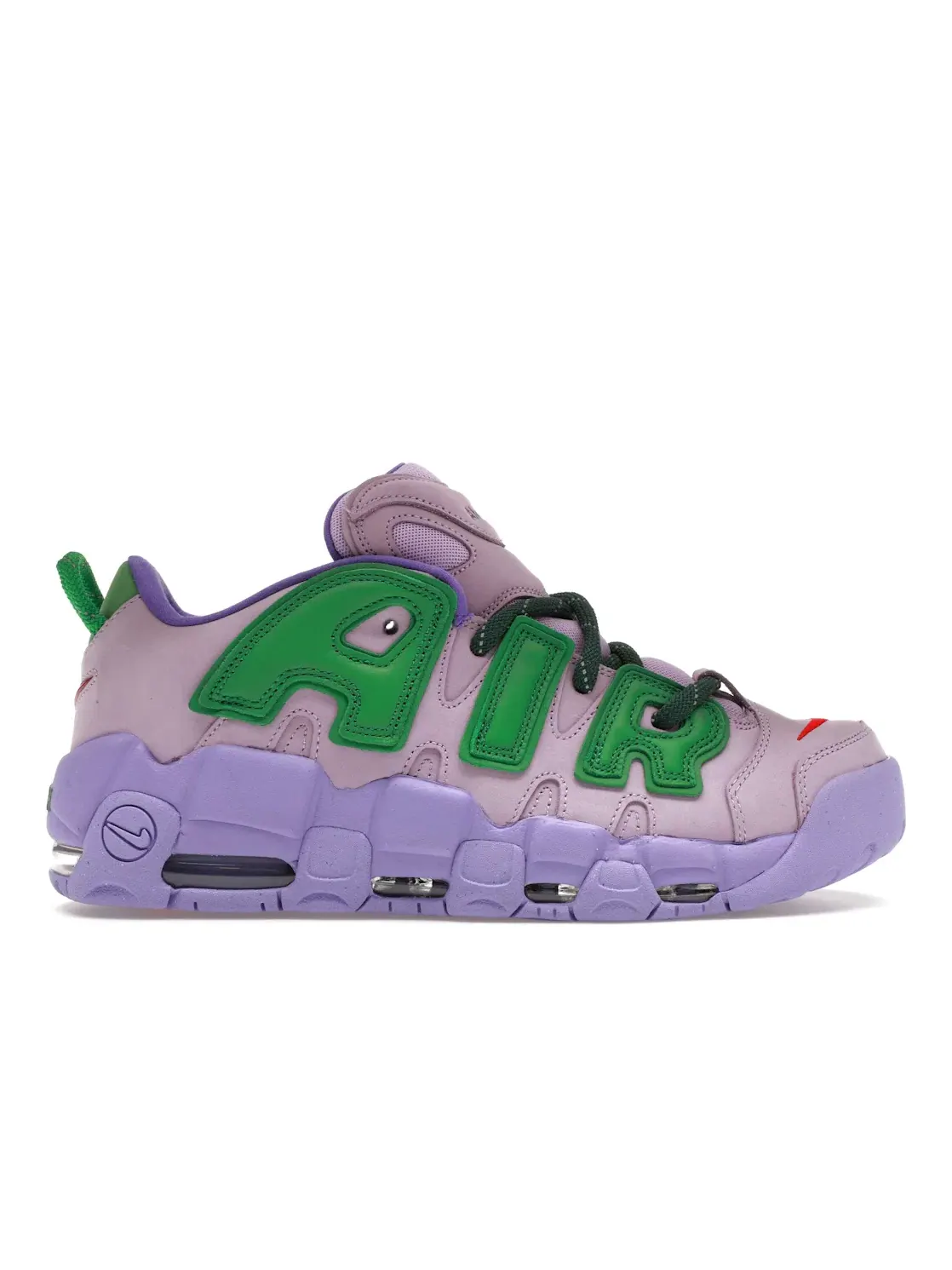 Мужские кроссовки на шнуровке Nike Air More Uptempo Low — изображение 1 из 4, зеленый/красный