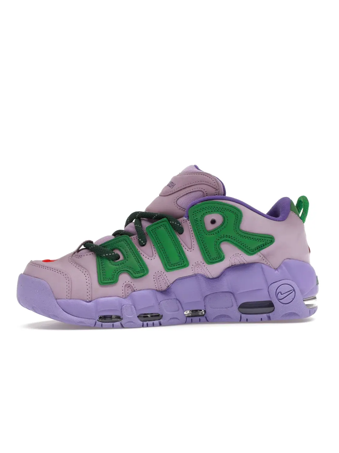 Мужские кроссовки на шнуровке Nike Air More Uptempo Low — изображение 3 из 4, зеленый/красный