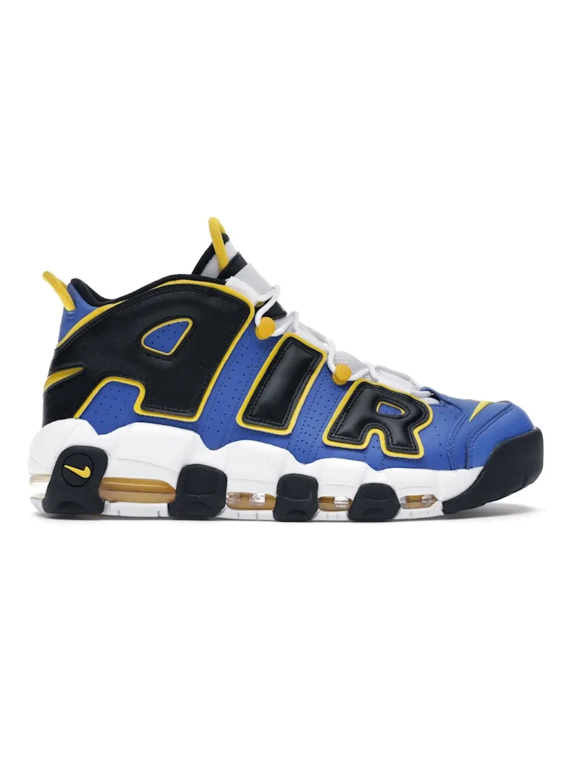 Мужские кроссовки с дизайном Nike Air More Uptempo Nike — изображение 1 из 4, черный-белый-желтый