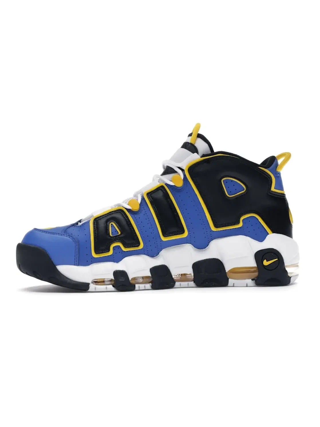 Мужские кроссовки с дизайном Nike Air More Uptempo Nike — изображение 3 из 4, черный-белый-желтый
