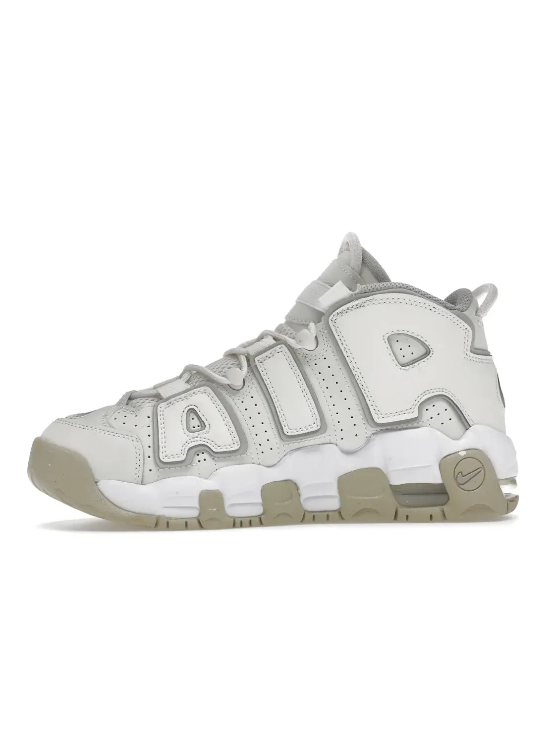 Детские кроссовки с кожаными накладками Nike Air More Uptempo Nike — изображение 3 из 4, белый//светлый