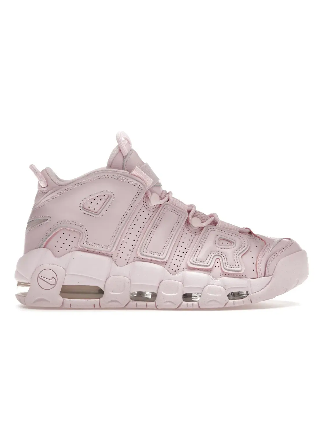 Женские кроссовки с верхом из перфорированной кожи Nike Air More Uptempo Nike — изображение 1 из 4, розовый