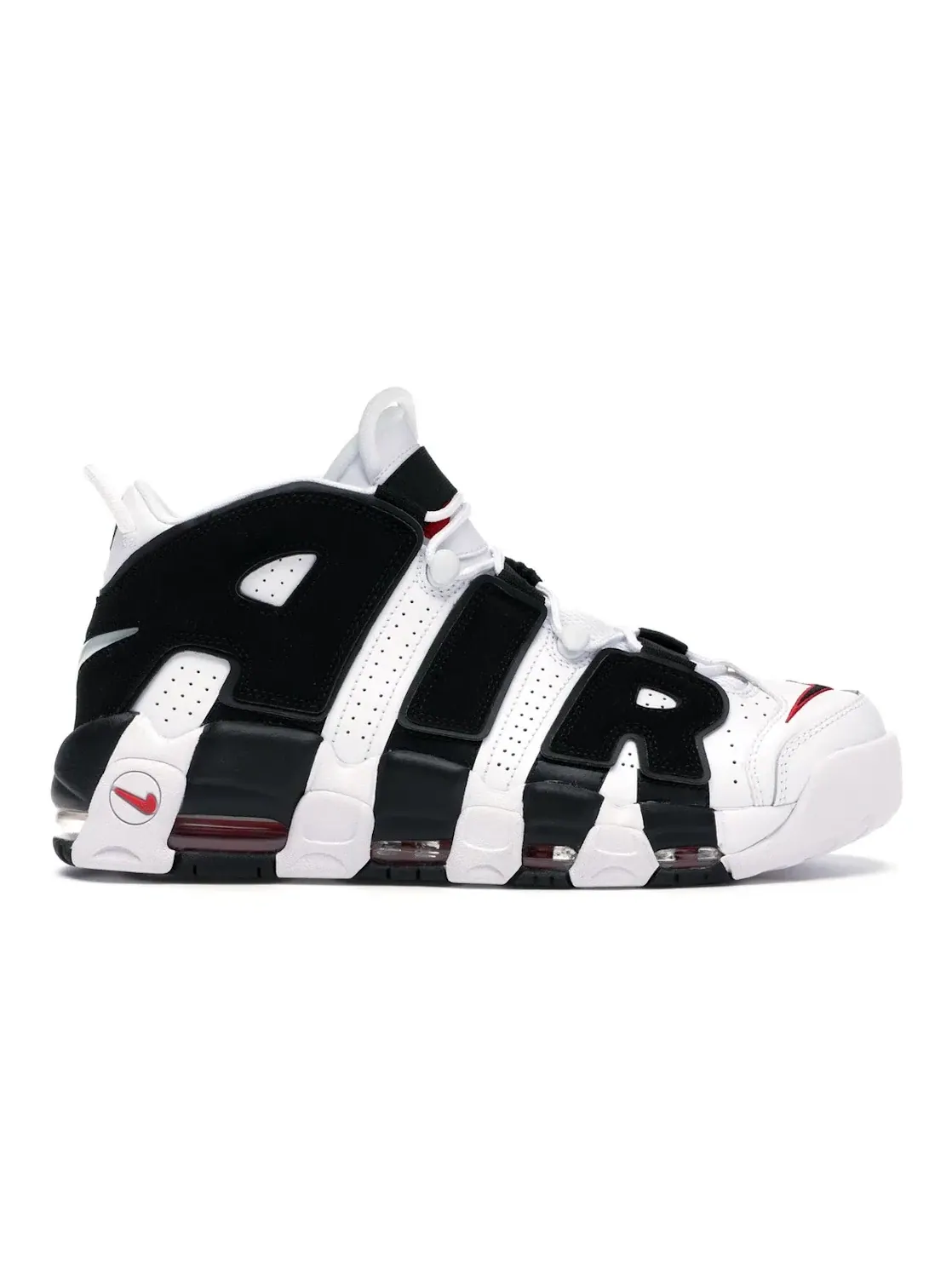 Мужские кроссовки с принтом Nike Air More Uptempo Nike — изображение 1 из 4, белый/черный-красный