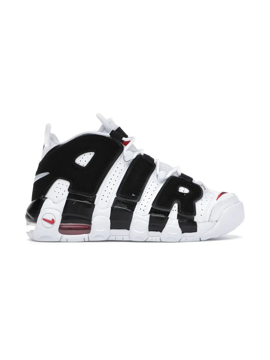 Детские кроссовки для мальчиков с принтом Nike Air More Uptempo Nike — изображение 1 из 4, белый/черный-красный