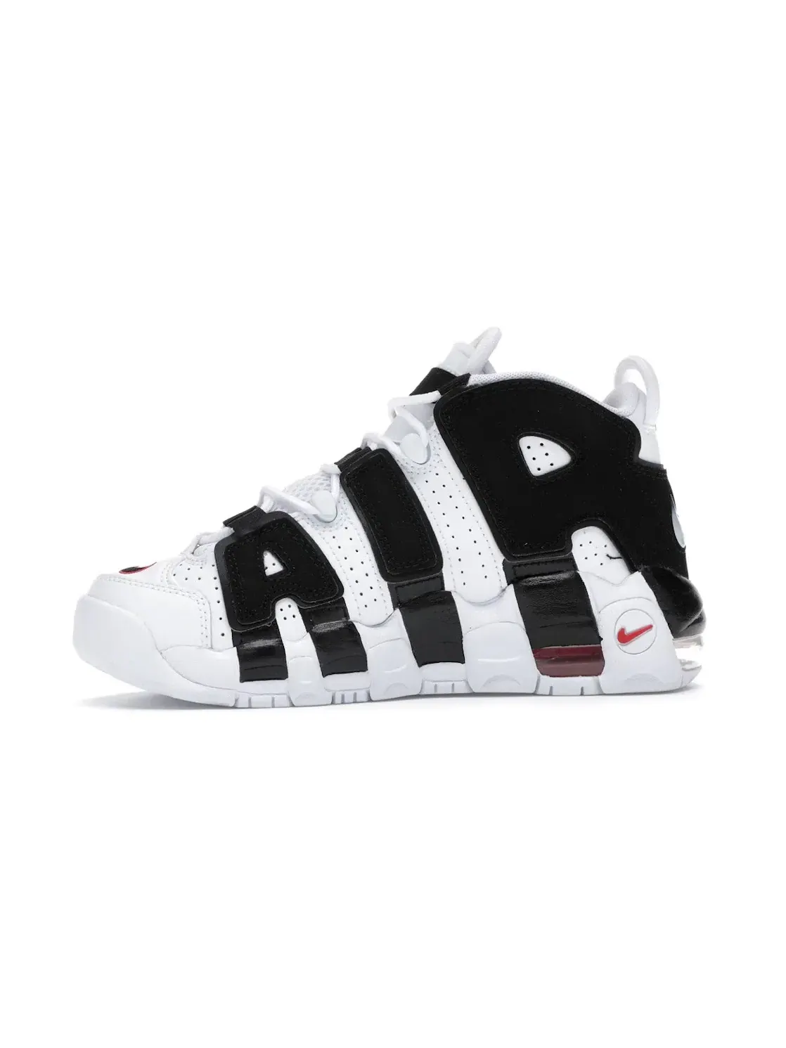 Детские кроссовки для мальчиков с принтом Nike Air More Uptempo Nike — изображение 3 из 4, белый/черный-красный