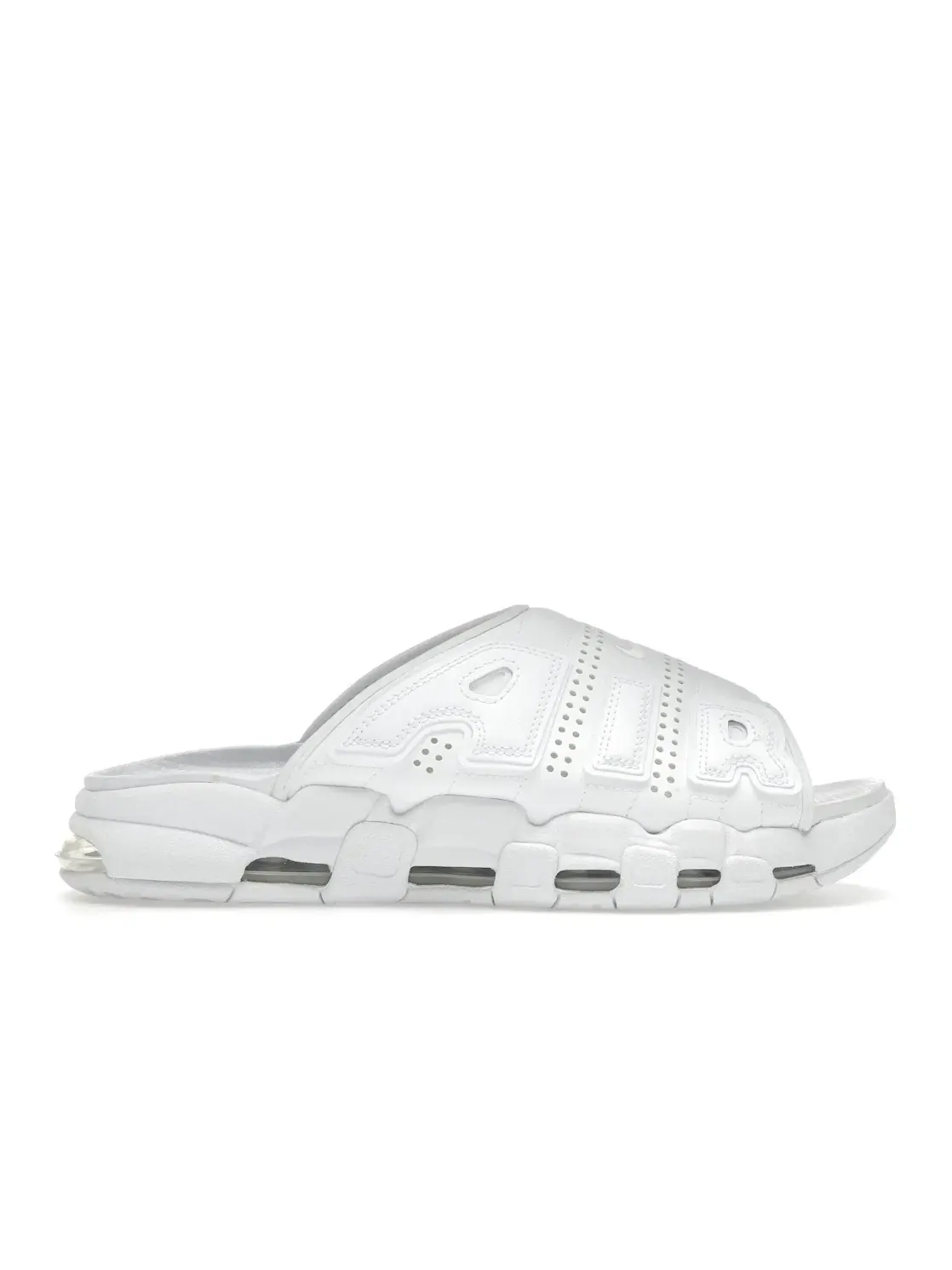 Мужские сандалии с дизайном Nike Air More Uptempo Slide Nike — изображение 1 из 4, белый/белый