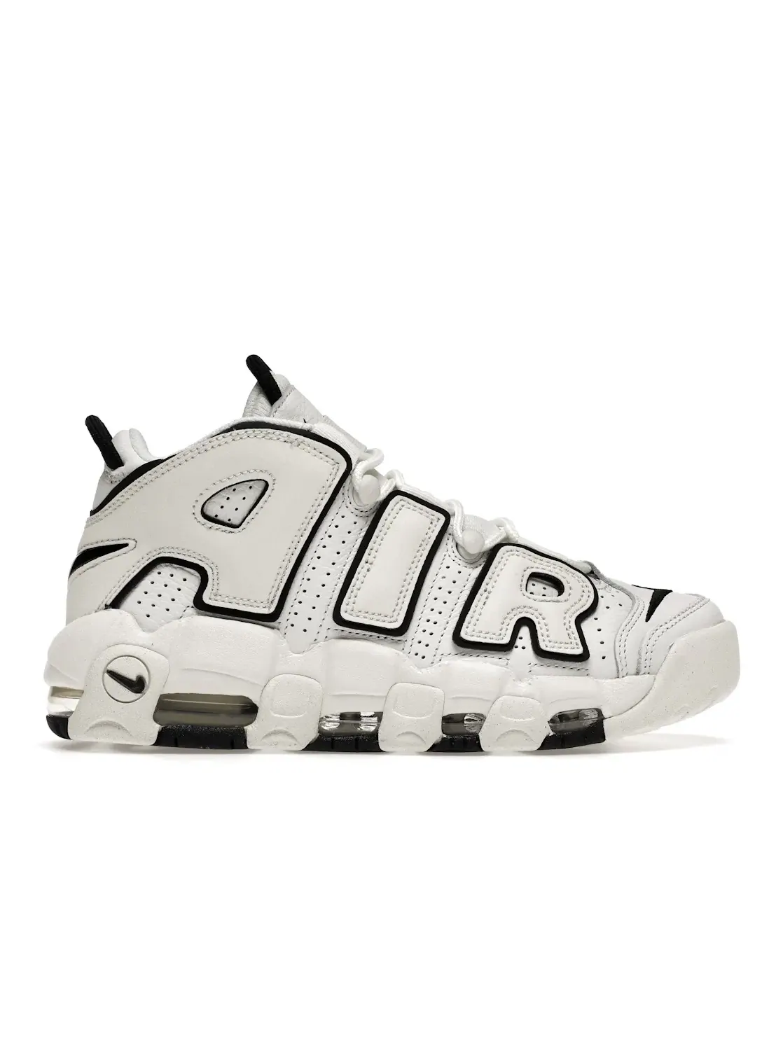 Женские кроссовки с перфорированным верхом Nike Air More Uptempo Nike — изображение 1 из 4, белый/черный
