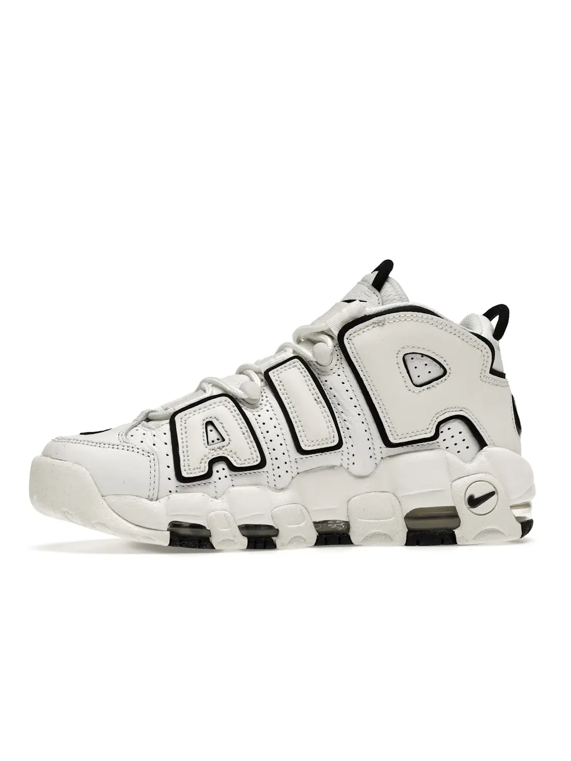 Женские кроссовки с перфорированным верхом Nike Air More Uptempo Nike — изображение 3 из 4, белый/черный