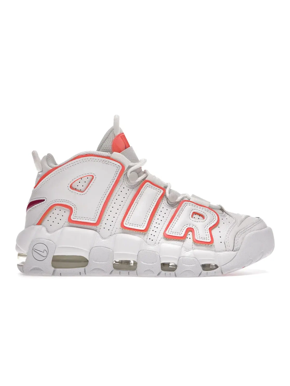 Женские кроссовки Lifestyle с массивным дизайном Nike Air More Uptempo Nike — изображение 1 из 4, белый/белый-оранжевый