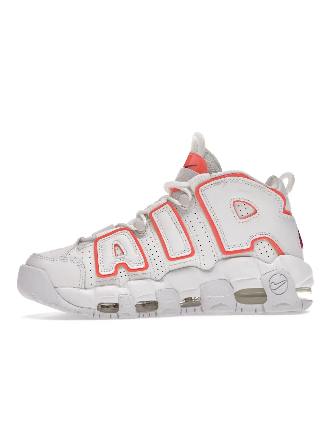 Женские кроссовки Lifestyle с массивным дизайном Nike Air More Uptempo Nike — изображение 3 из 4, белый/белый-оранжевый
