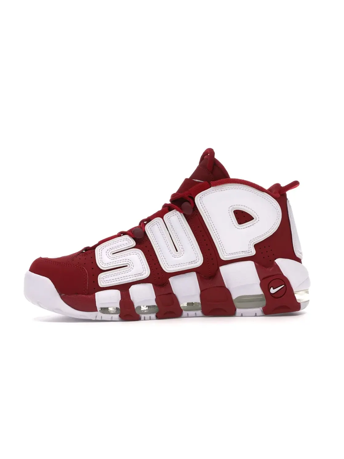Мужские кроссовки с принтом Nike Air More Uptempo Nike — изображение 3 из 4, красный/белый