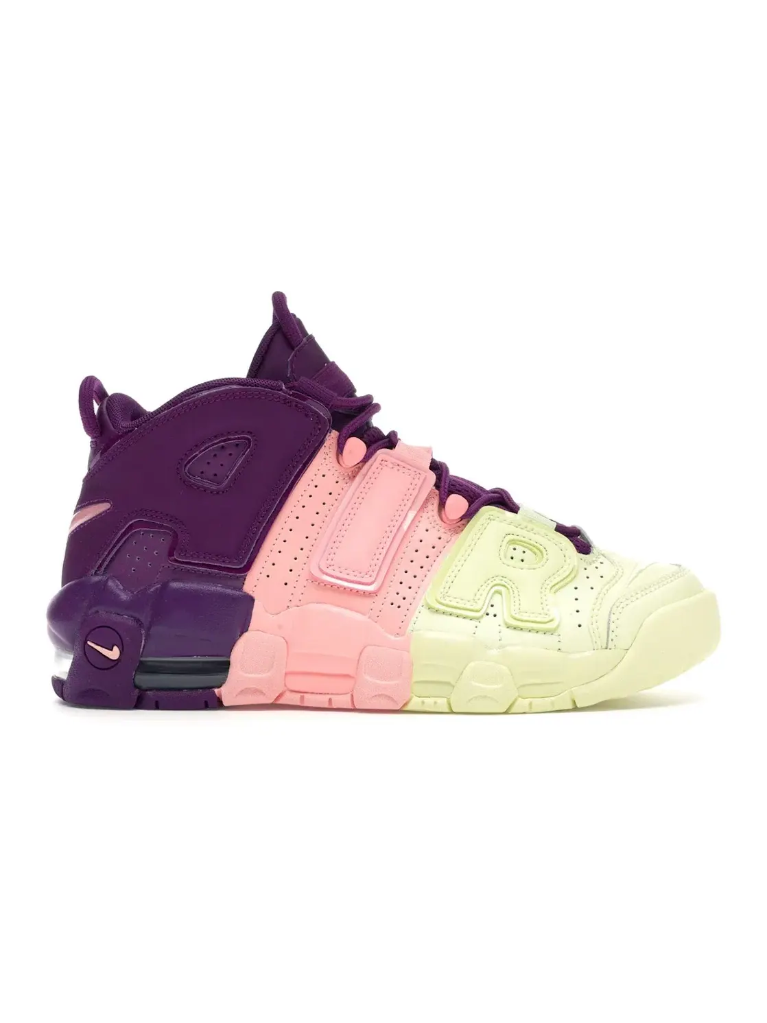 Детские кроссовки для мальчиков и девочек с принтом Nike Air More Uptempo Nike — изображение 1 из 4, розовый-фиолетовый