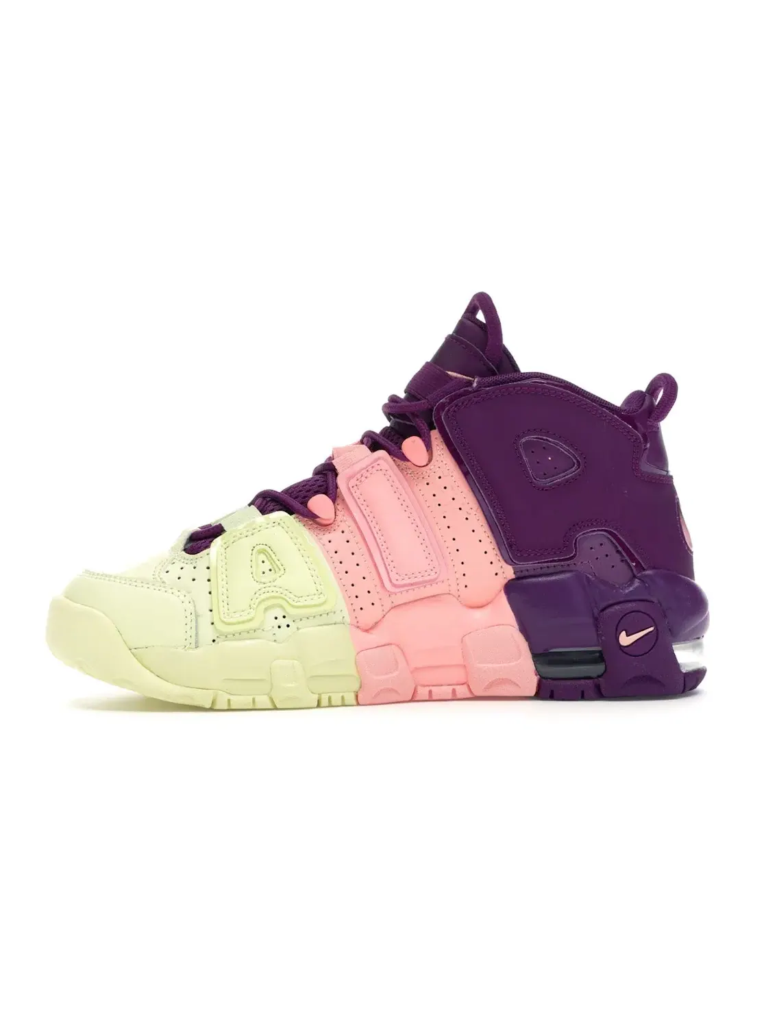 Детские кроссовки для мальчиков и девочек с принтом Nike Air More Uptempo Nike — изображение 3 из 4, розовый-фиолетовый