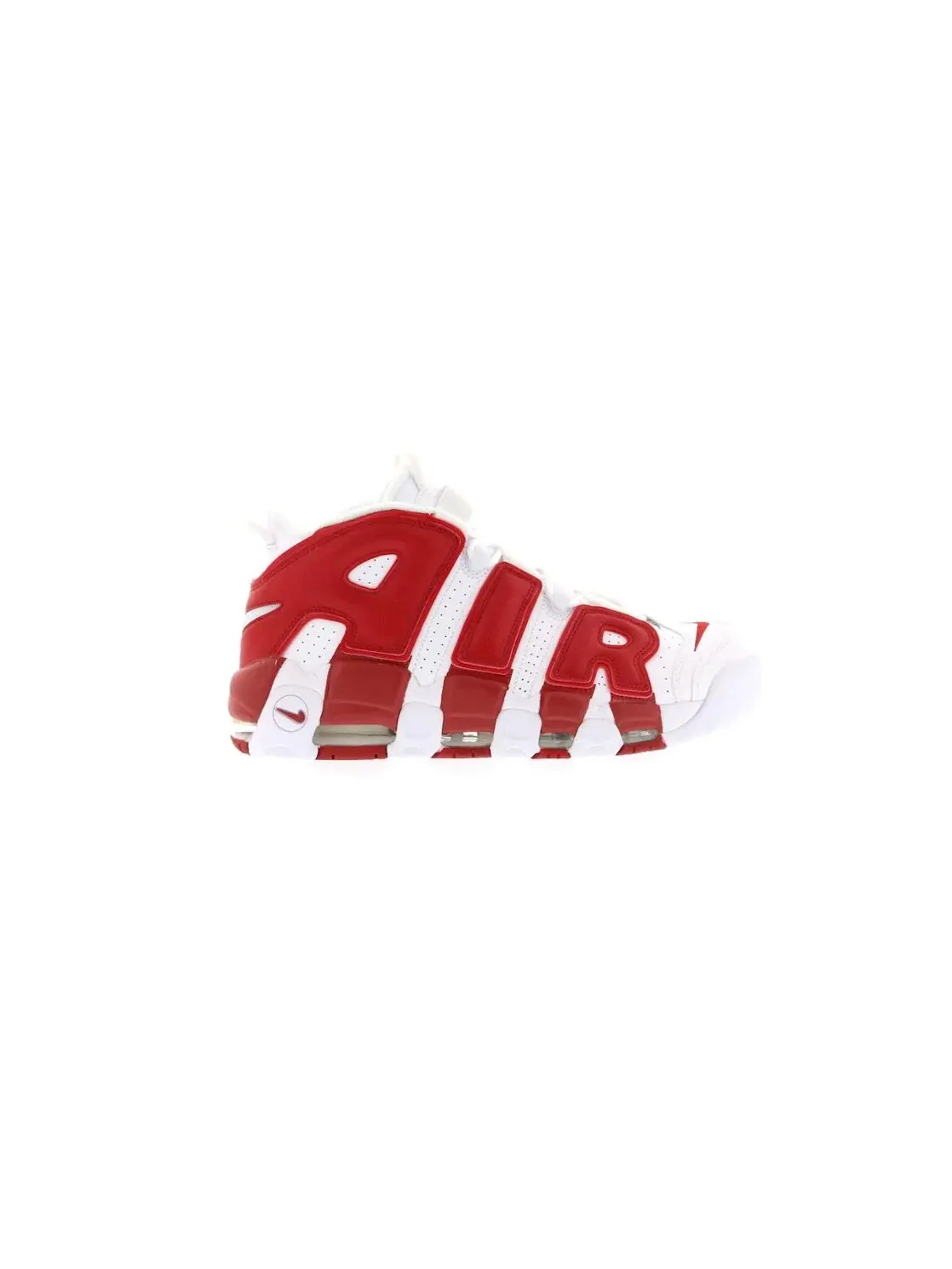 Мужские кроссовки с кожаным верхом Nike Air More Uptempo Nike — изображение 1 из 4, белый/красный