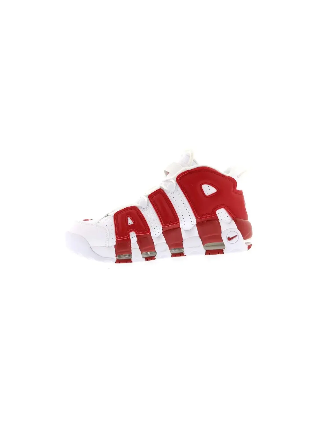 Мужские кроссовки с кожаным верхом Nike Air More Uptempo Nike — изображение 3 из 4, белый/красный