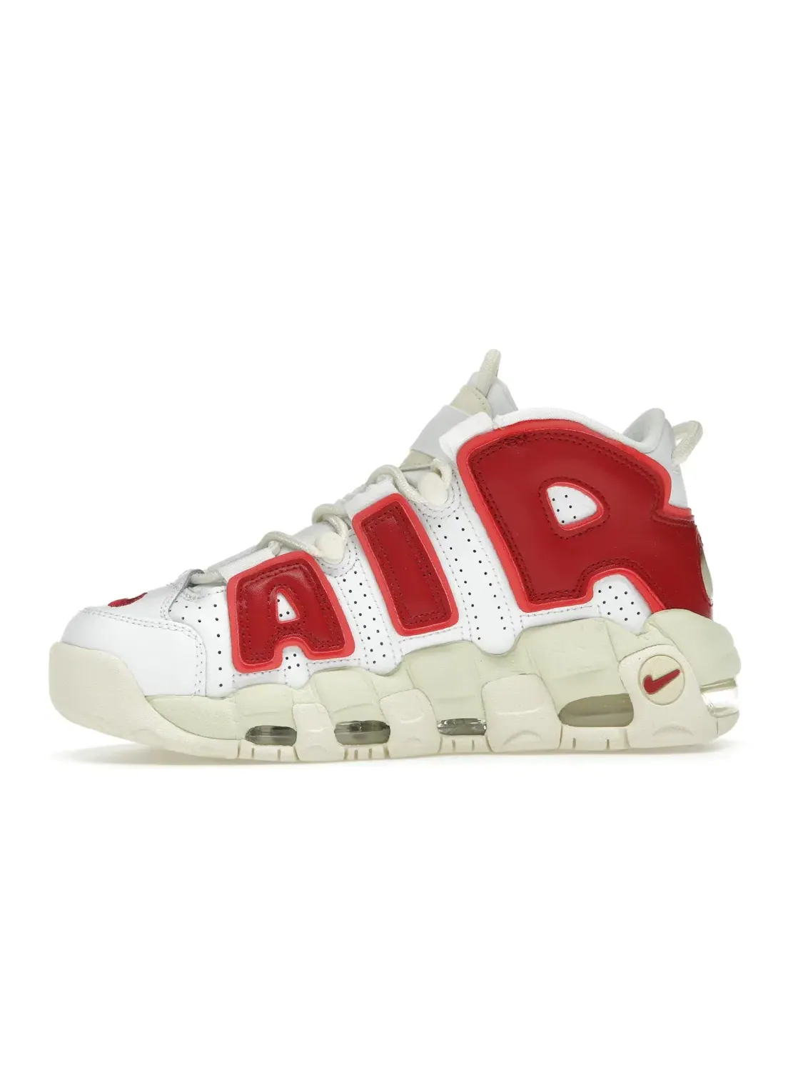 Женские кроссовки Nike Air More Uptempo — изображение 3 из 4, белый/красный