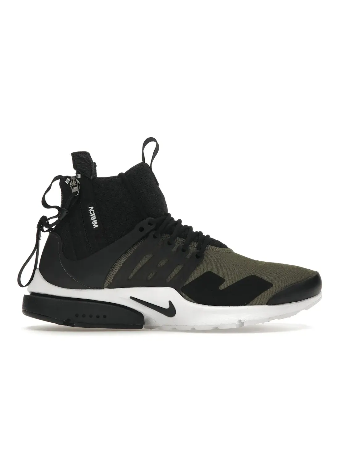 Мужские кроссовки Lifestyle с боковой молнией Nike Air Presto Acronym Nike — изображение 1 из 4, оливковый/-черный
