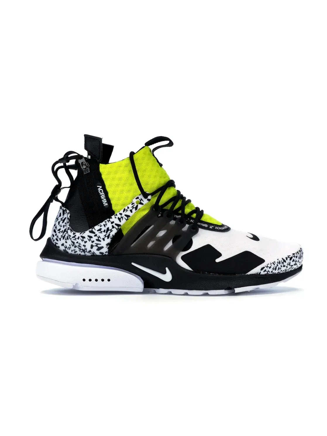 Мужские кроссовки с принтом Nike Air Presto Mid Acronym Nike — изображение 1 из 4, белый/черный-желтый