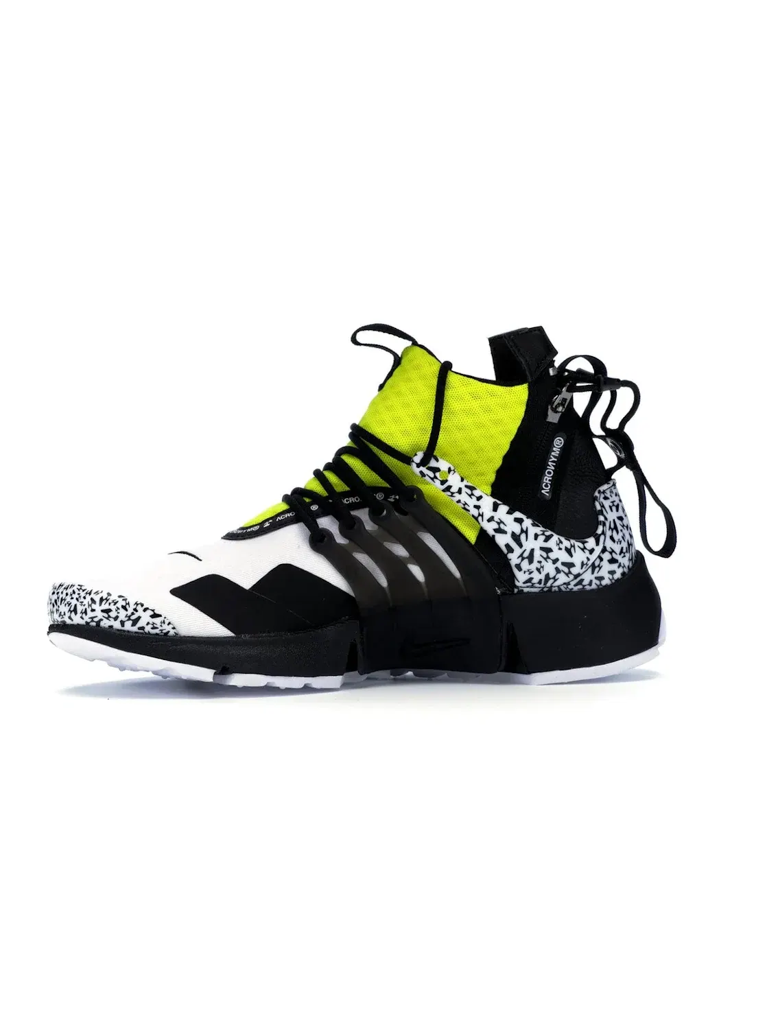 Мужские кроссовки с принтом Nike Air Presto Mid Acronym Nike — изображение 3 из 4, белый/черный-желтый