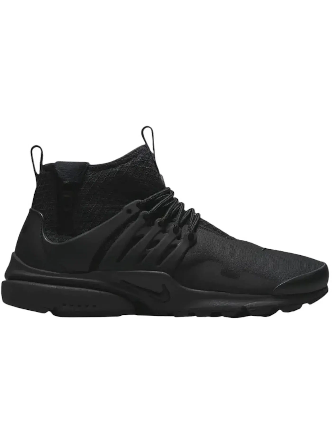 Мужские кроссовки Lifestyle с водонепроницаемой тканью Nike Air Presto Mid Utility — изображение 1 из 1, черный/черный
