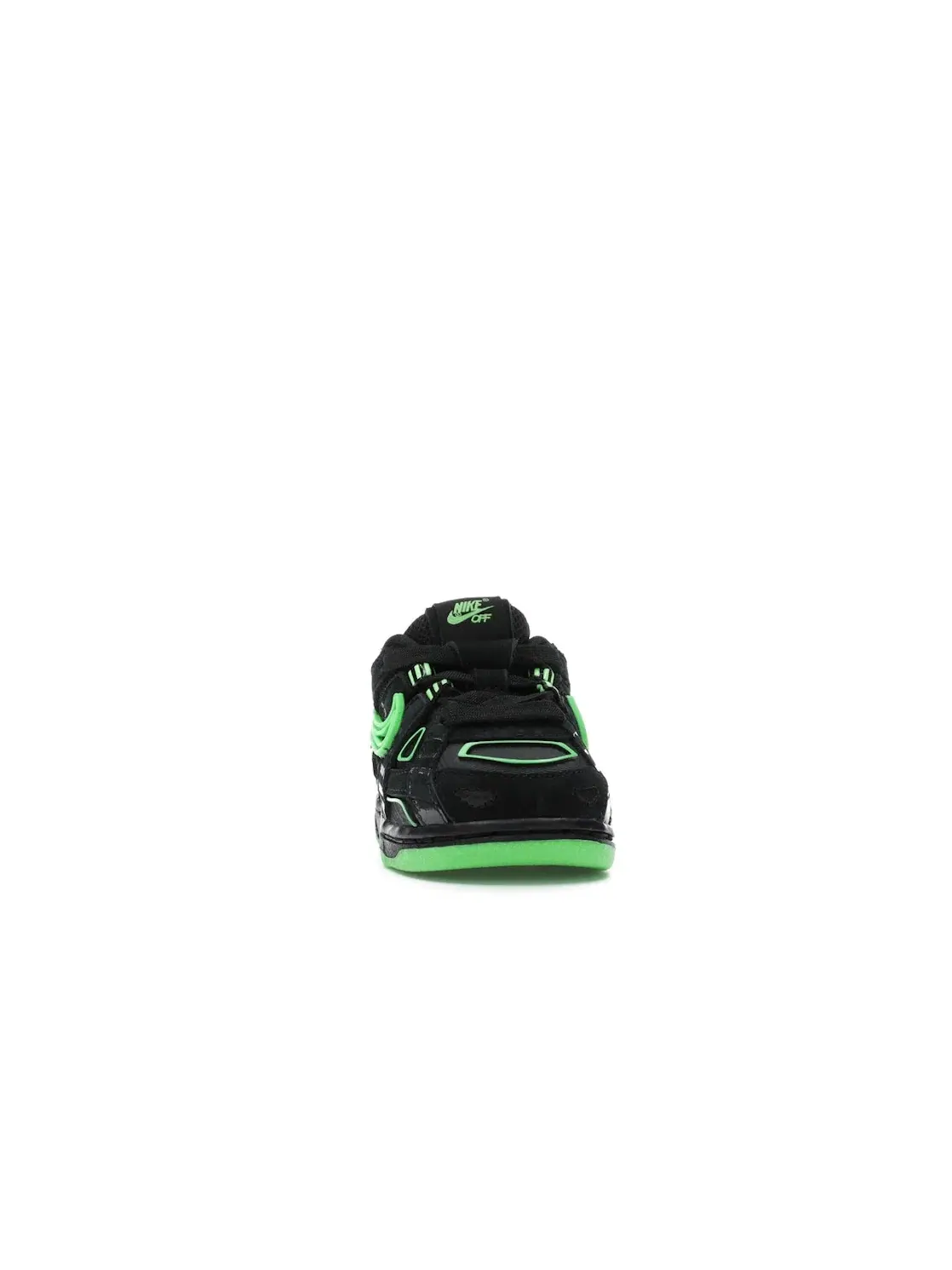 Детские кроссовки Lifestyle Nike Air Rubber Dunk Off-White Green Strike — изображение 2 из 4, черный/белый-зеленый