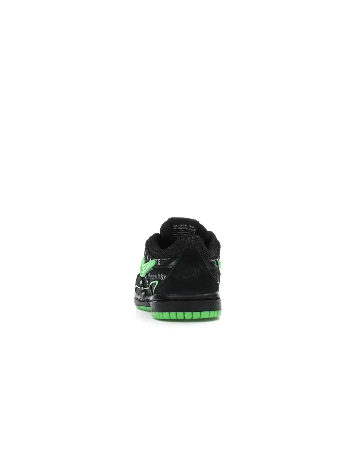 Детские кроссовки Lifestyle Nike Air Rubber Dunk Off-White Green Strike — изображение 4 из 4, черный/белый-зеленый