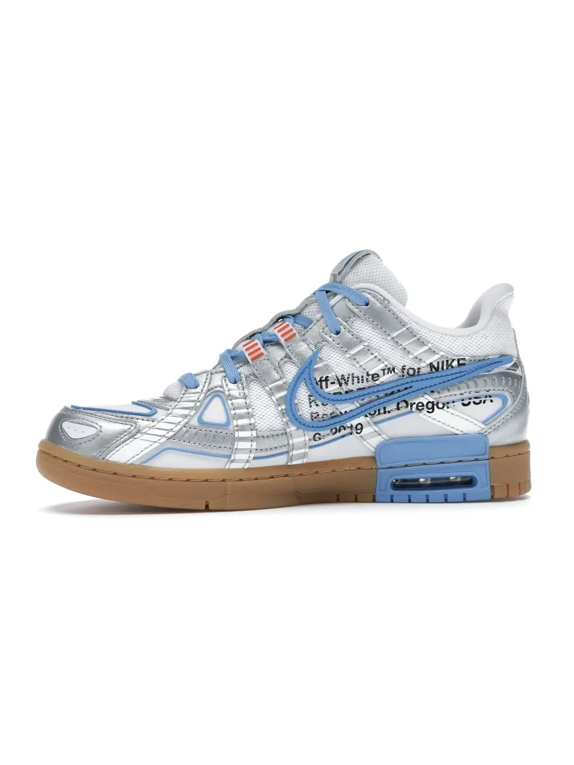 Мужские кроссовки lifestyle Nike Air Rubber Dunk — изображение 3 из 4, белый/синий-белый