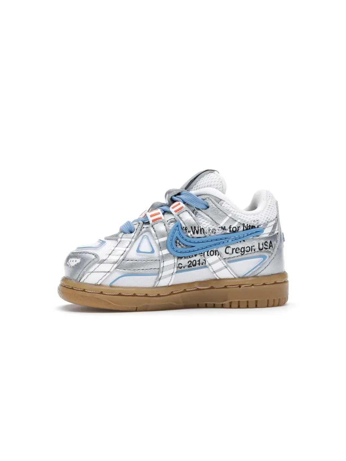 Детские кроссовки Lifestyle Nike Air Rubber Dunk — изображение 3 из 4, белый/синий-белый