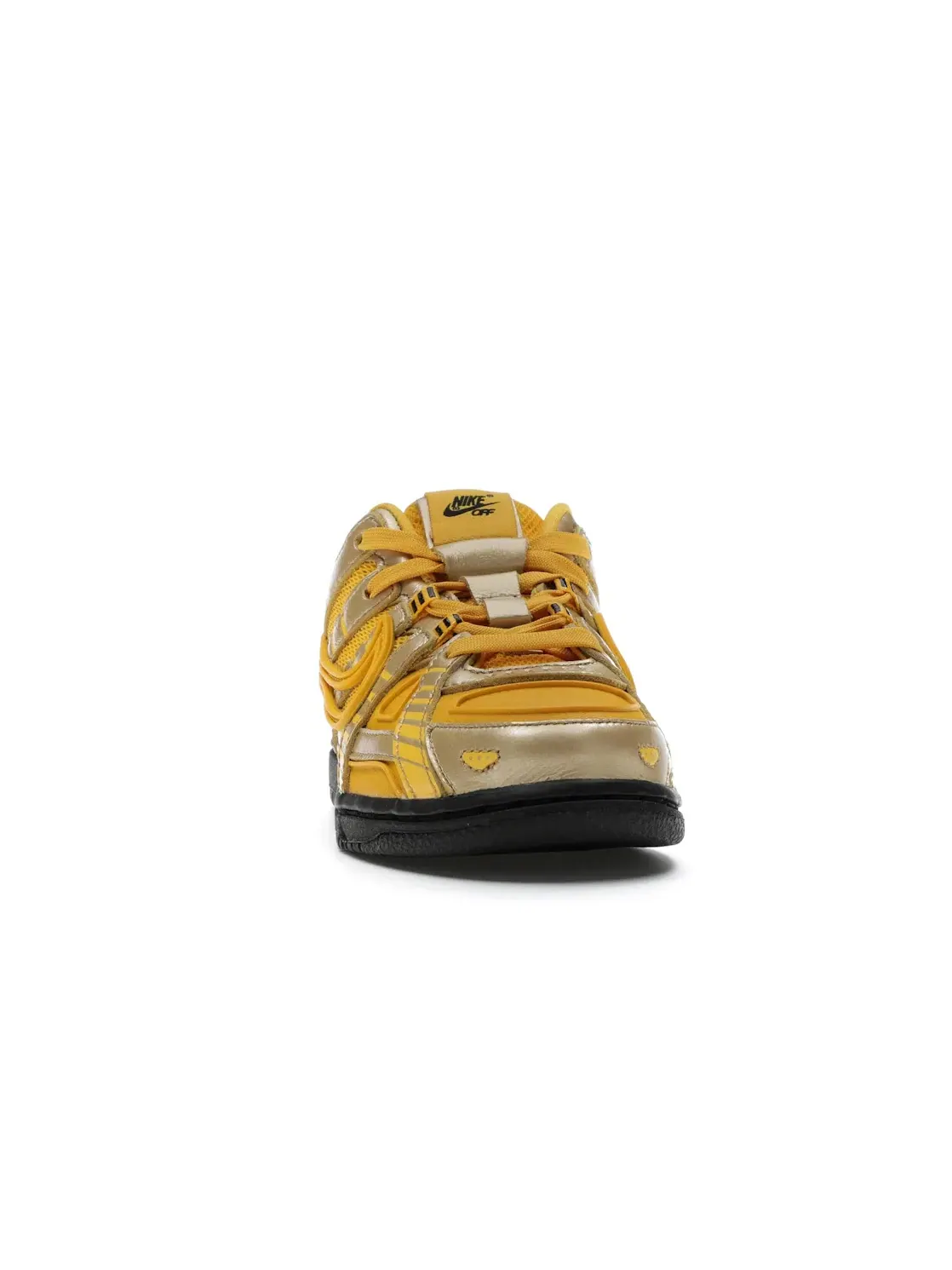Детские кроссовки с деконструированным дизайном Nike Air Rubber Dunk Off-White University Gold Nike — изображение 2 из 4