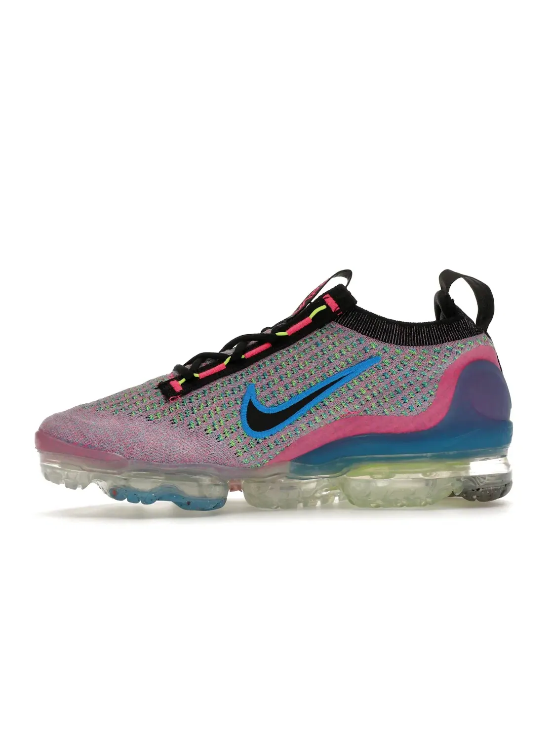 Женские кроссовки Nike Air VaporMax 2021 Flyknit Next Nature — изображение 3 из 4, розовый/синий//черный