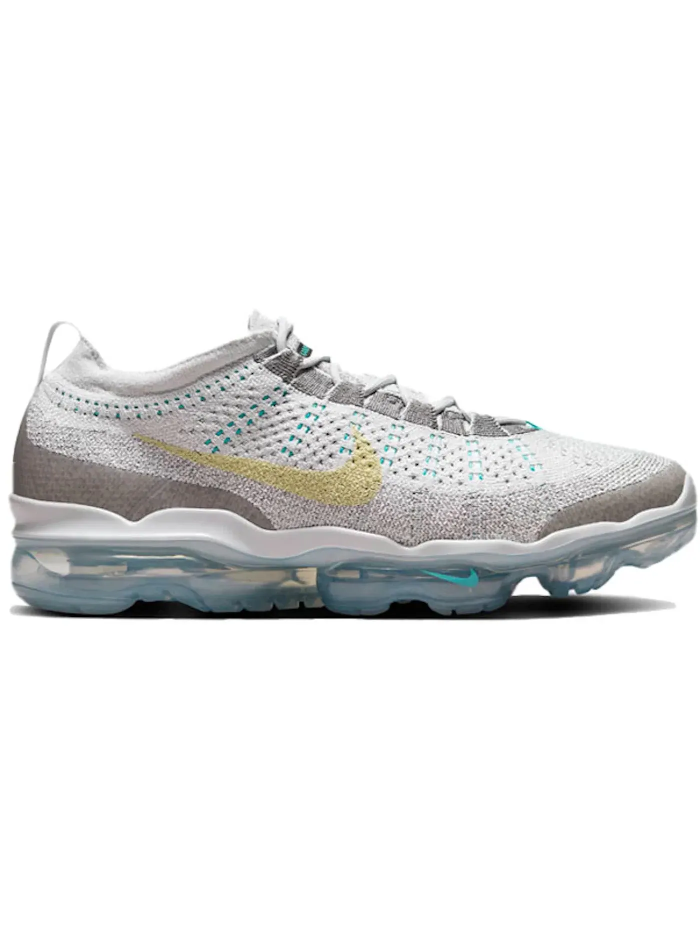 Мужские кроссовки Lifestyle Nike Air VaporMax 2023 Flyknit, Photon Dust/Flat Pewter/Dusty Cactus/Life Lime