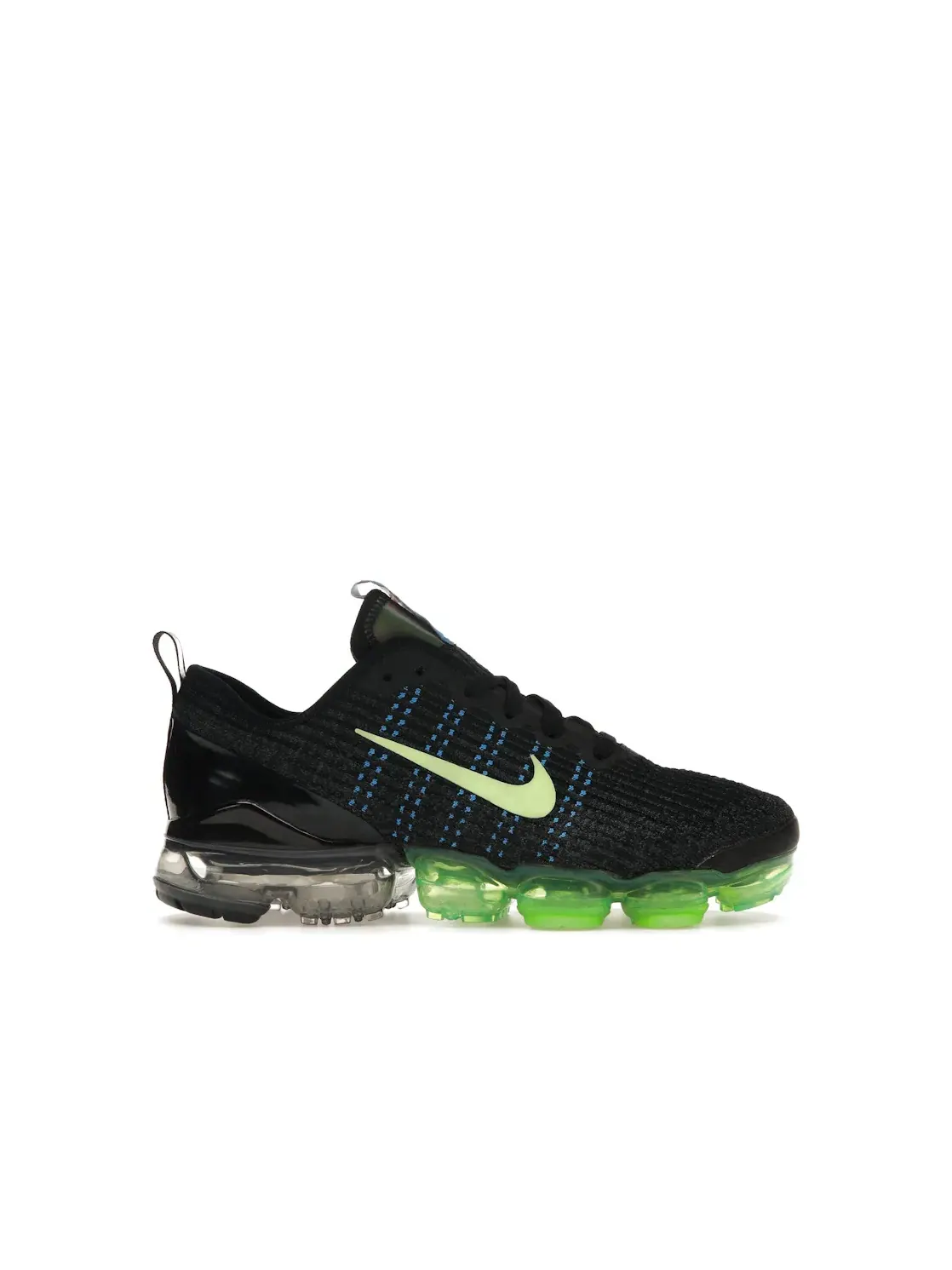 Детские кроссовки Lifestyle с амортизацией Nike Air VaporMax Flyknit 3 Nike — изображение 1 из 4, черный/синий-зеленый