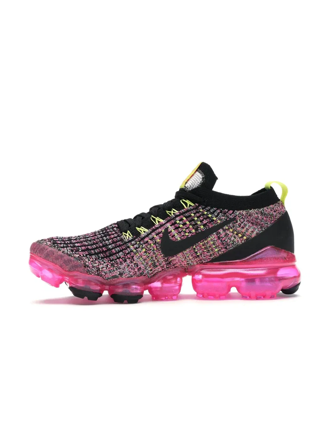 Женские кроссовки для бега с технологией Flyknit Nike Air VaporMax Flyknit 3 — изображение 3 из 4, черный/черный-розовый