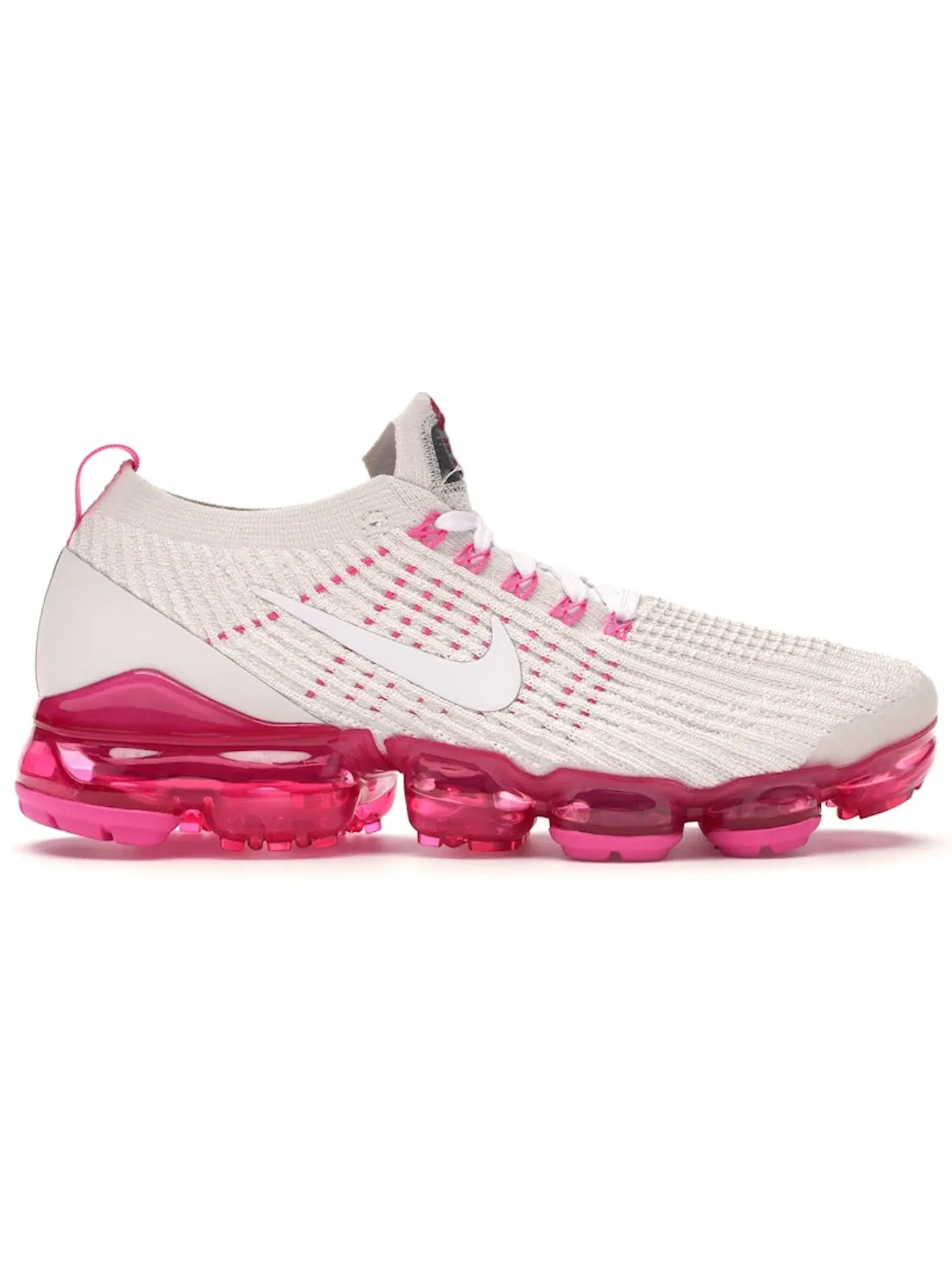 Женские кроссовки для повседневной носки Nike Air VaporMax Flyknit 3 — изображение 1 из 1, белый--розовый