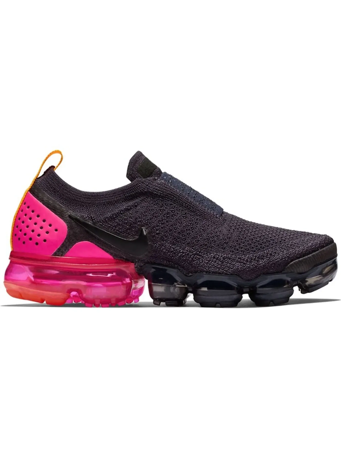 Женские кроссовки Lifestyle Nike Air VaporMax Flyknit Moc 2 Nike — изображение 1 из 1, черный-розовый-оранжевый