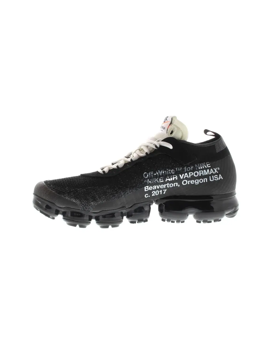 Мужские кроссовки с прозрачной подошвой Nike Air VaporMax Off-White — изображение 3 из 4, черный/белый-прозрачный