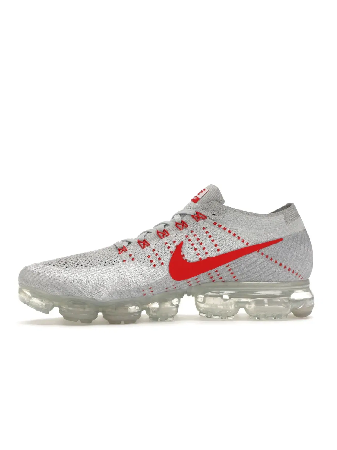 Мужские кроссовки Lifestyle с технологией FlyKnit Nike Air VaporMax — изображение 3 из 4, платиновый/красный-серый